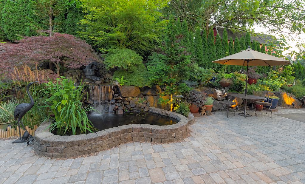 Residential backyard serviced by M&I services